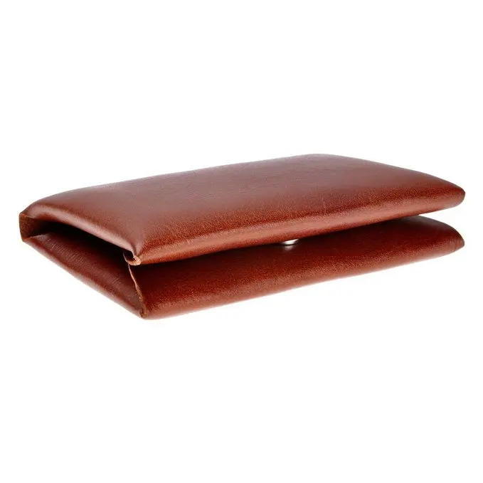 Handmade Vegetable Tanned Leather Slim Wallet Coin Purse