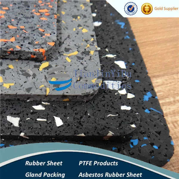 TJYD 2015 Rubber Gym Flooring, Fitness Center Rubber Flooring Roll, Rubber Flooring Tile from Conet with EPDM Granules/Flecks -A