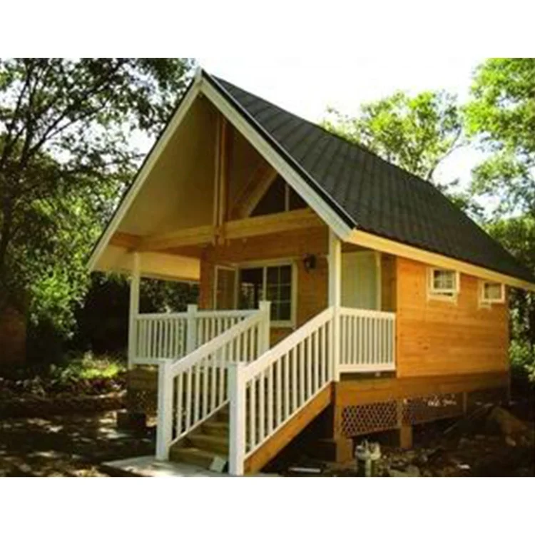 good quality small prefab house wooden chalet en bois en kit