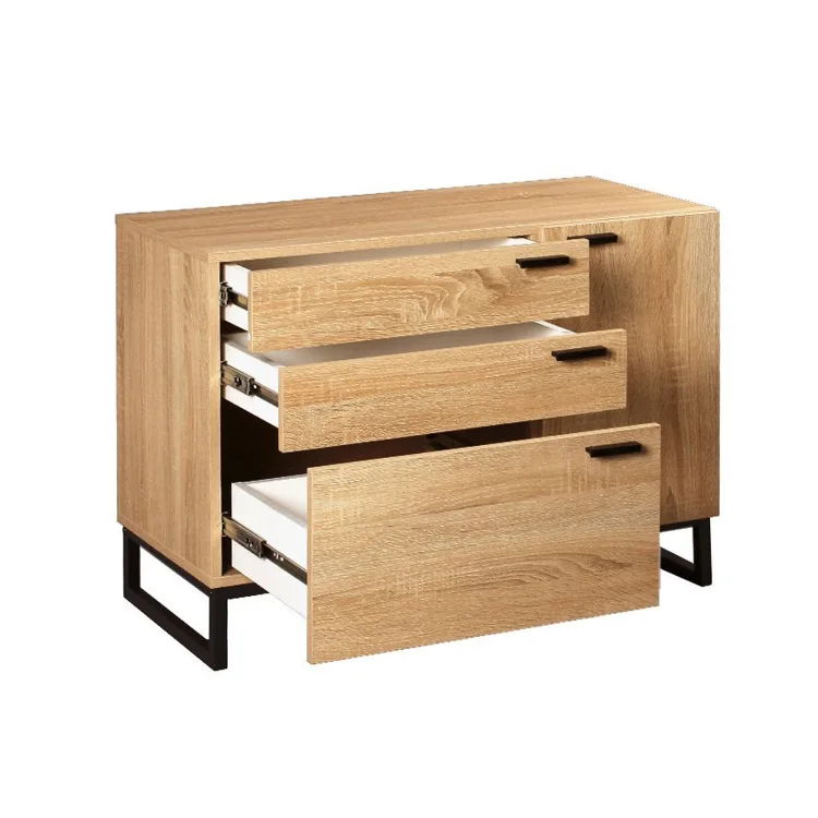 Cheap metal  frame wooden storage cabinet