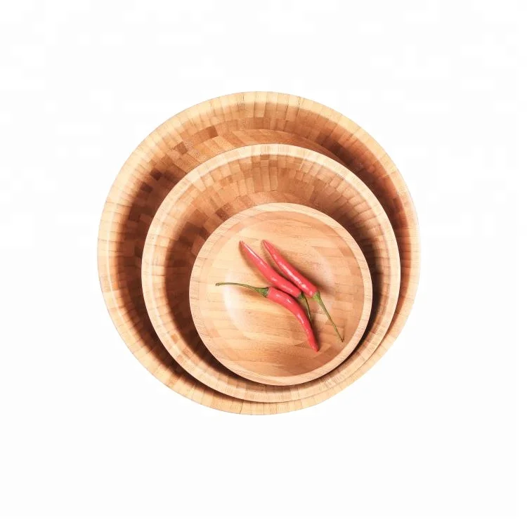 
Wooden China Wood Set Bamboo Round Natural High Quality Fruit Custom And Environmental Protection Acaciaware Serving Salad Bowl 