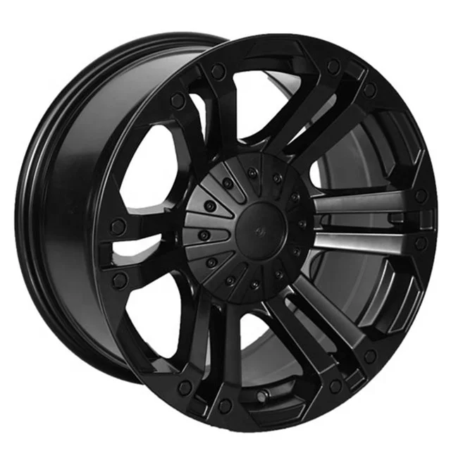 China 16 17 inch black 6 holes rims offroad alloy wheel for sport car