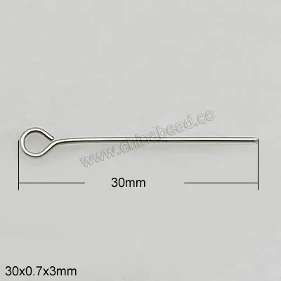Hot sale eyepins for jewelry, findings and components Brass eye pin