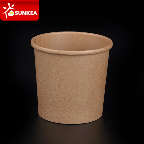 
Custom printed disposable hot soup bowls kraft paper soup cup 