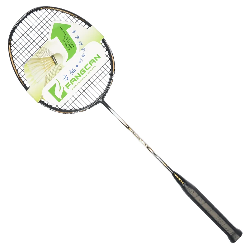 Fangcan high-end N90-3 ultralight woven top quality carbon badminton racket with string