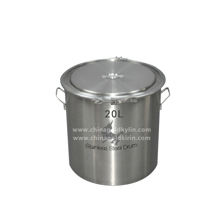 20 liters Professional Stainless Steel Pail with Lid for Milk and Food Storage