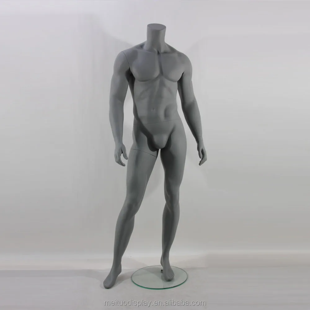 
matt grey headless full body strong mannequin men clothes display model 