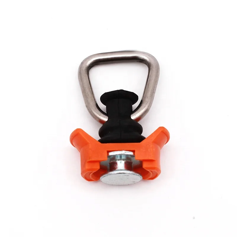 
High quality plastic base Single Stud Fitting with stainless steel D ring&S Hook  (60850644017)
