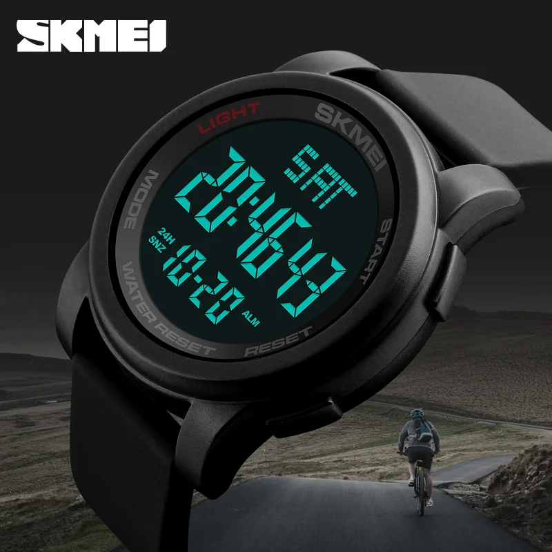 Skmei Fashion Wrist watches Digital sport Relojes hombre Men electronic Silicone strap 5atm Water resistant Watch
