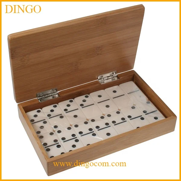 Wooden Box Packing Domino Set with Custom Printing