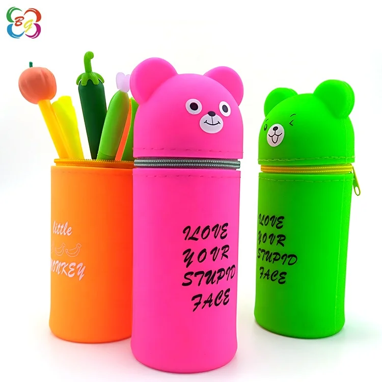 2019 Hot sale cute stationery retractable foldable animal shape pencil case