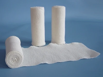 Professional factory medical 100% cotton 4ply elastic wound dressing flesh gauze bandage roll