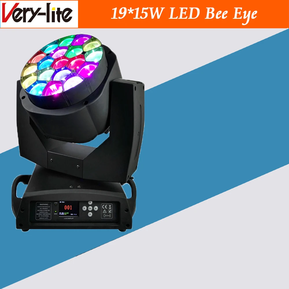 Clay Paky K10 19X15W Bee Eye Zoom and Rotating rgbw 4in1 LED Moving Head Lights Bee Eye