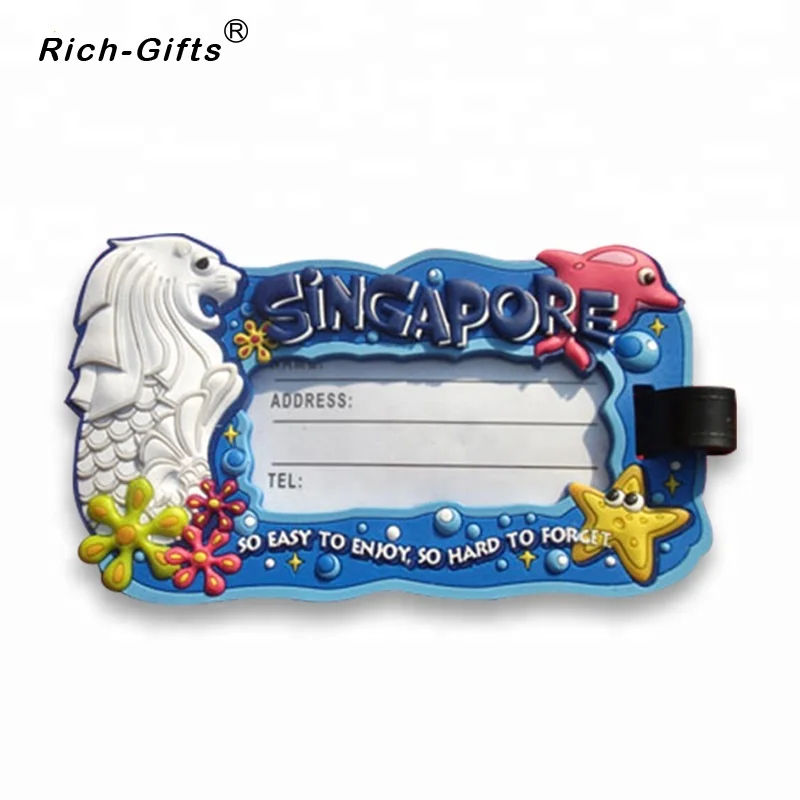 
Best Selling Tourist Souvenir 3D PVC Soft Rubber Refrigerator Magnets For Countries 