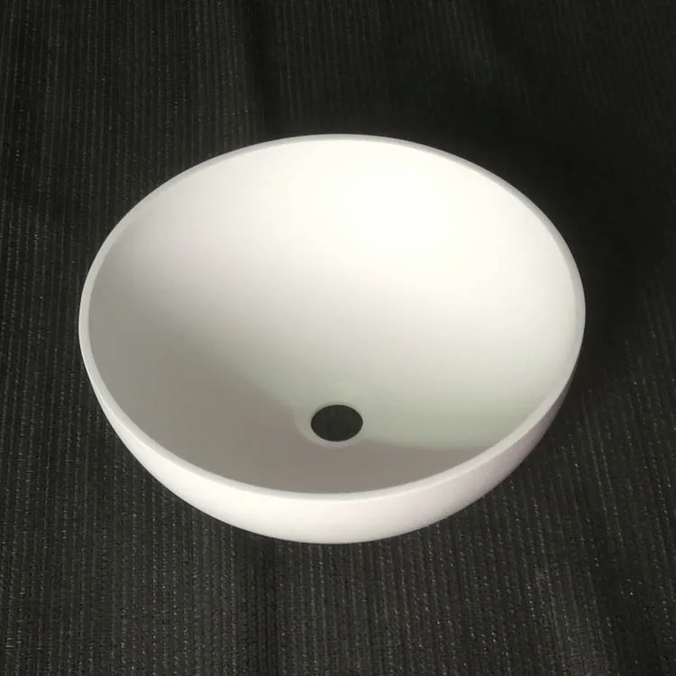 SM-8301T China high quality counter top lavabo sink, stone resin basin round