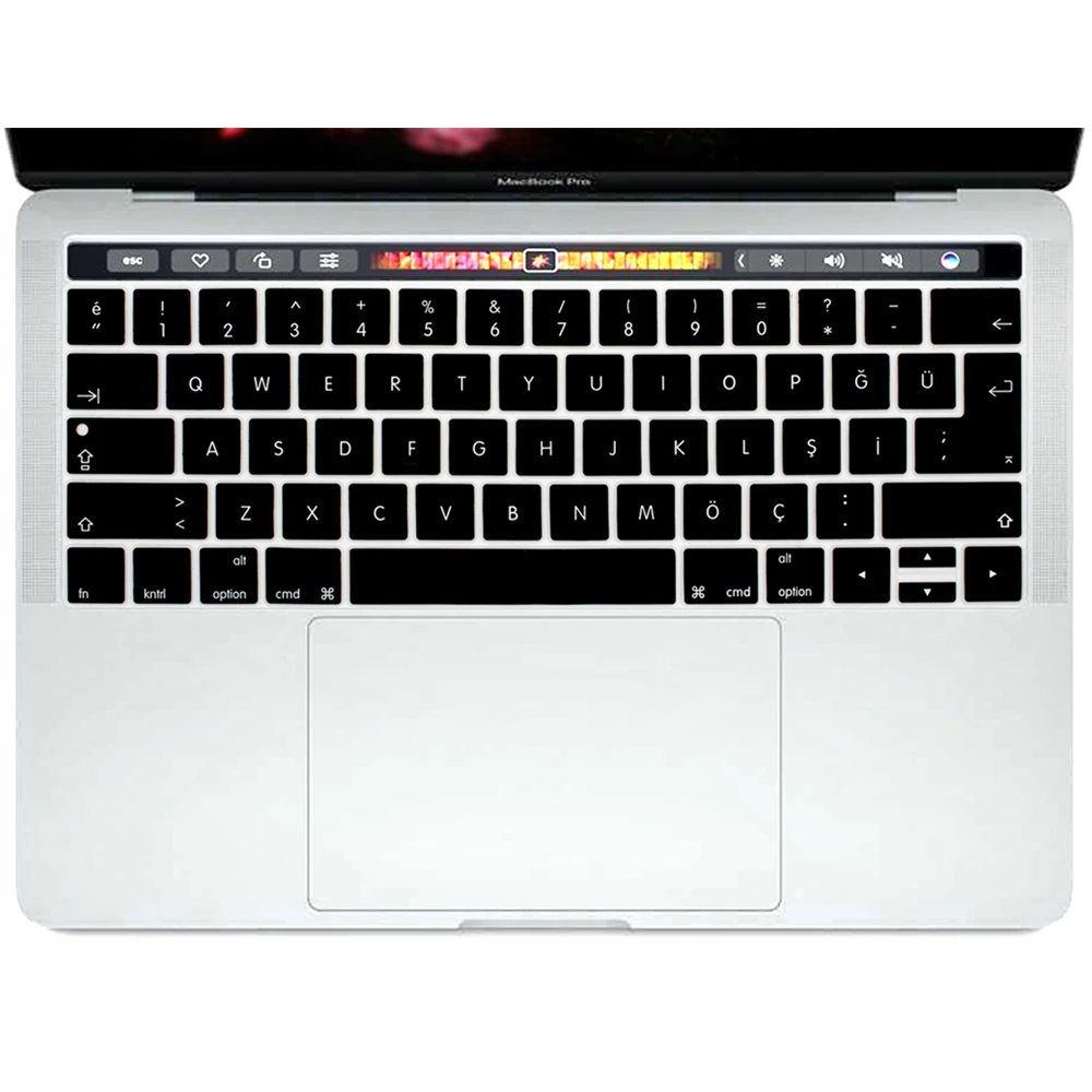 Водонепроницаемый силиконовый чехол для ноутбука с турецкой клавиатурой для Macbook 13 15 touch A1706 A1707 A1989 A2159