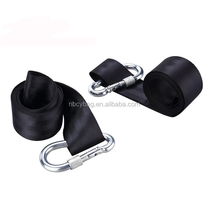 Tree Swing Straps Hanging Kit -Install 2 Straps in Minutes with Stainless Steel Carabiner Hook