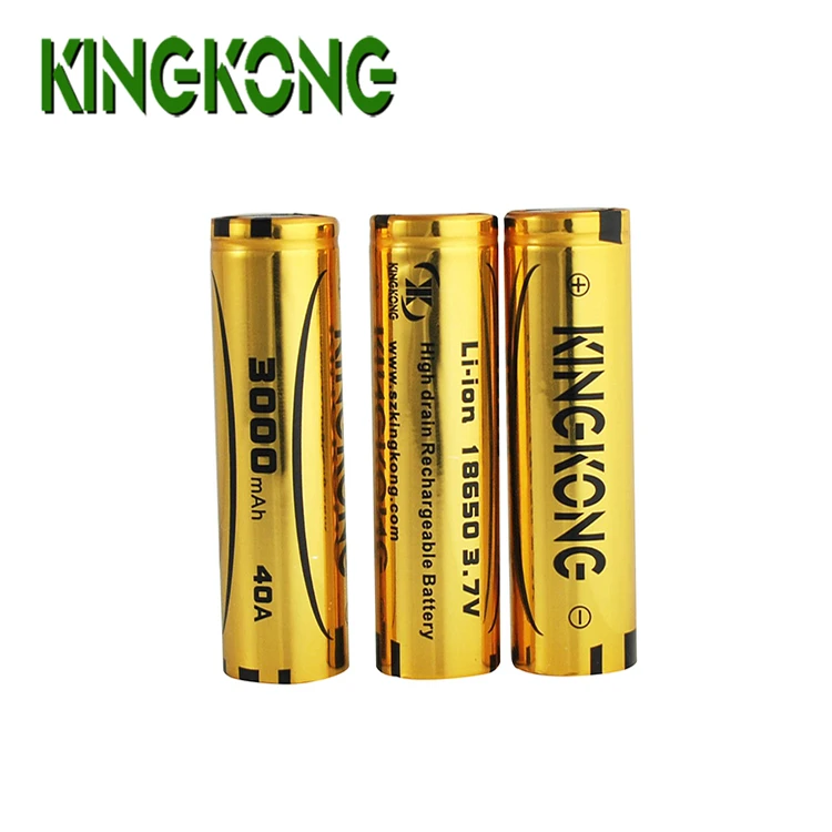 Rechargeable 3.7v ICR18650 2000mAh 2200mAh 2400mAh 2600mAh 2800mAh 3000mAh 3350mAh Li-ion battery