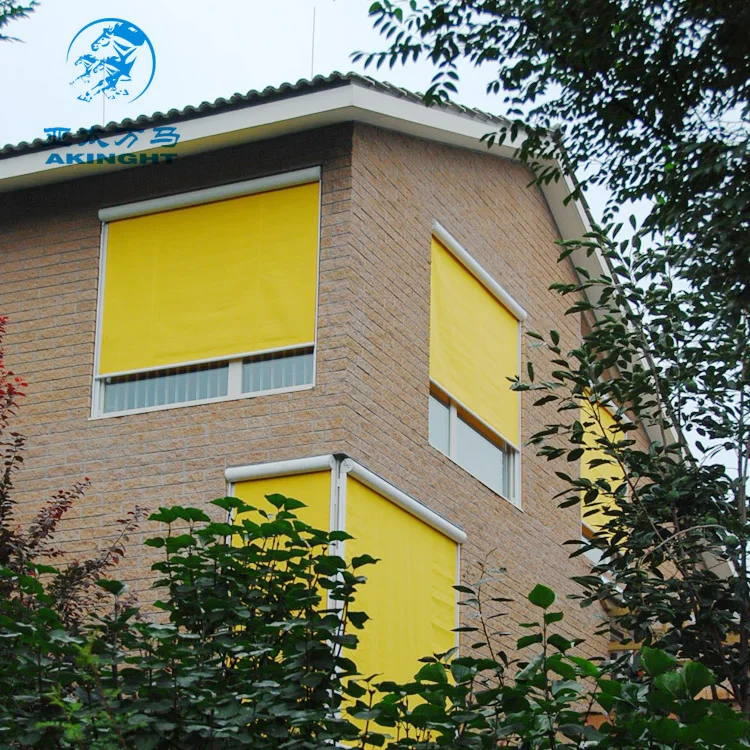 Customized outdoor indoor office cordless electric pvc  blackout fabrics window shades roller blinds