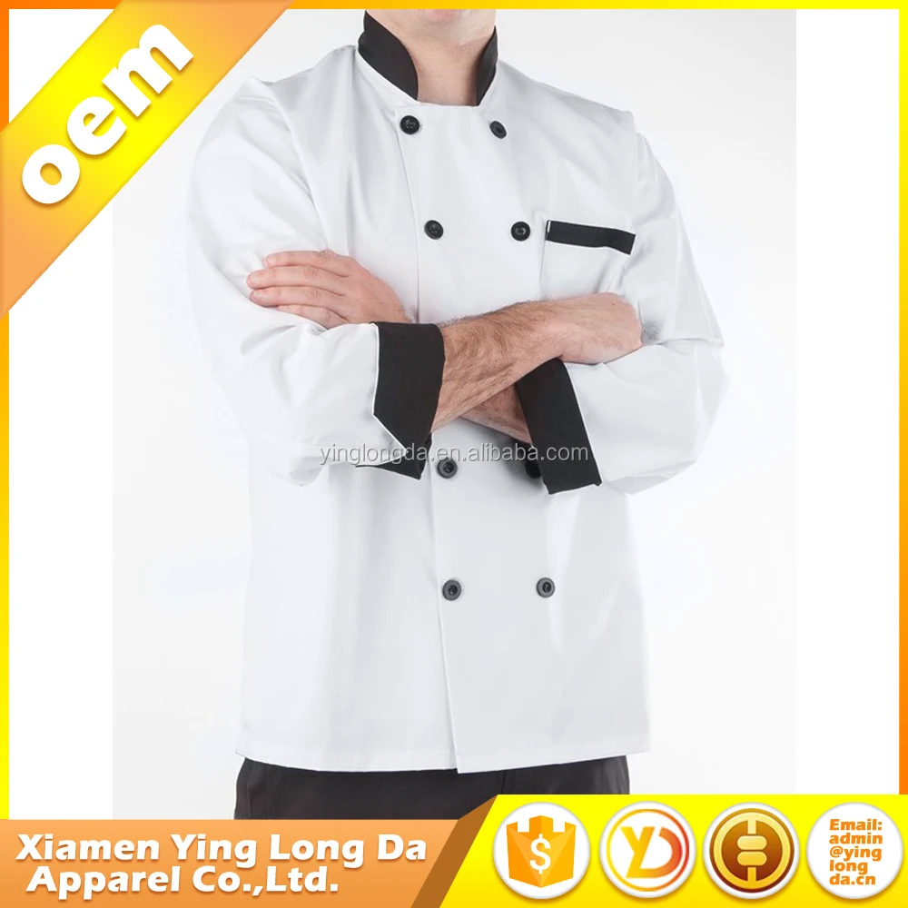 
Custom-made chef uniforms poly cotton twill fabric chef jackets 