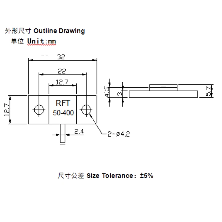 RFTYT Anti Rust Coating Durable 400 W 50 ohm RF Resistor