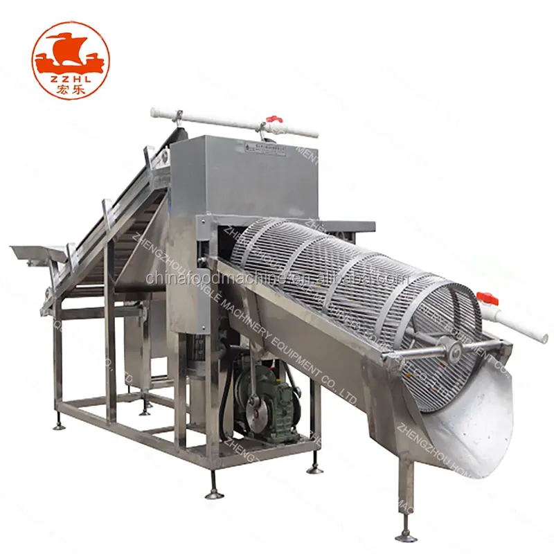 stainless steel yellow peach pitter washing peeling