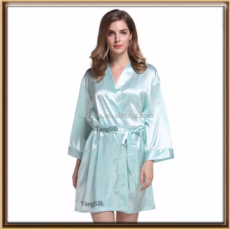 supply long sleeve spandex satin silk bathrobes