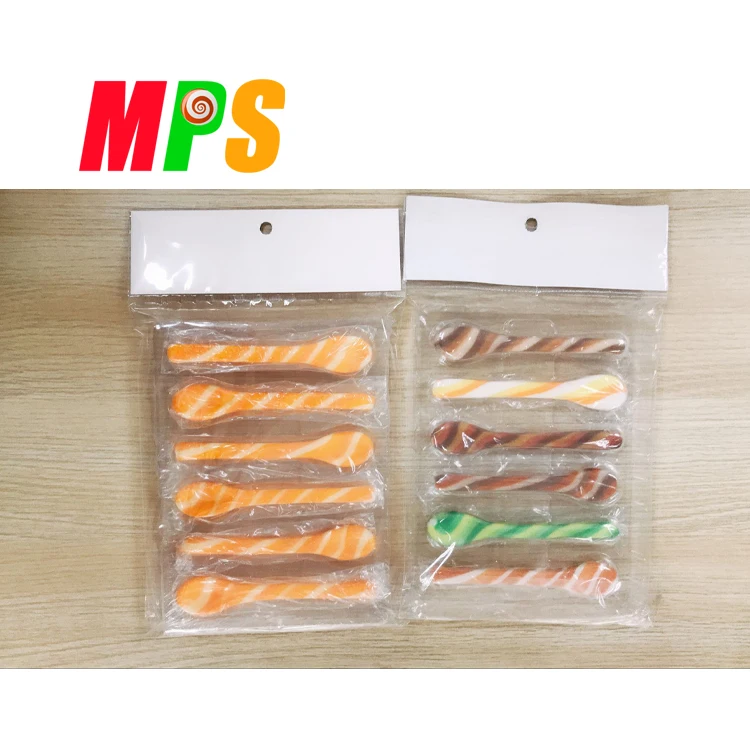 Colourful Spoon Shape Sweet Hard Candy In Bag