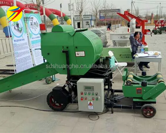 Silage baling machine, corn silage making machine with diesel engine