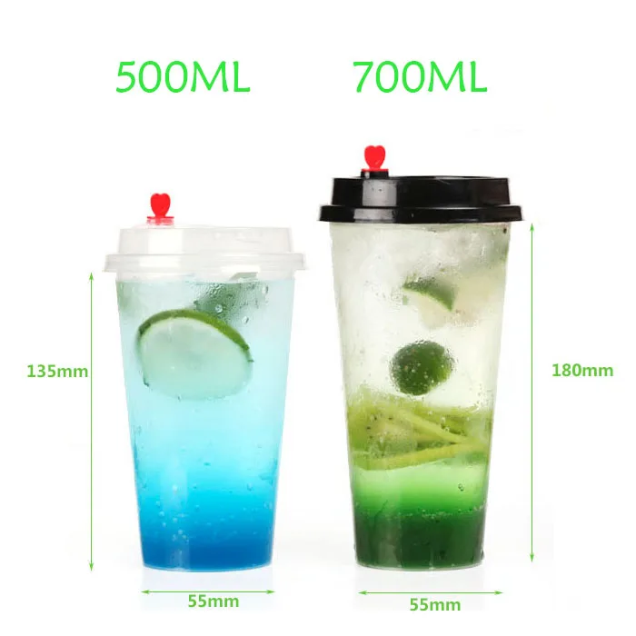 
disposable transparent 500ml print logo light plastic cup for coffee 