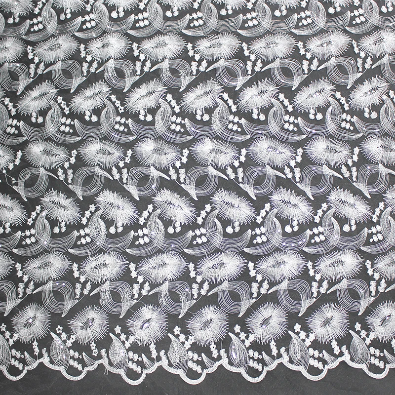 top one textile sequin water soluble fabric long tulle mesh embroidered wedding veil lace