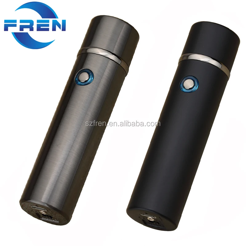 FR-P01 Электронная зажигалка ветрозащитный Ультра-тонкий металлический импульсный USB перезаряжаемая электрическая