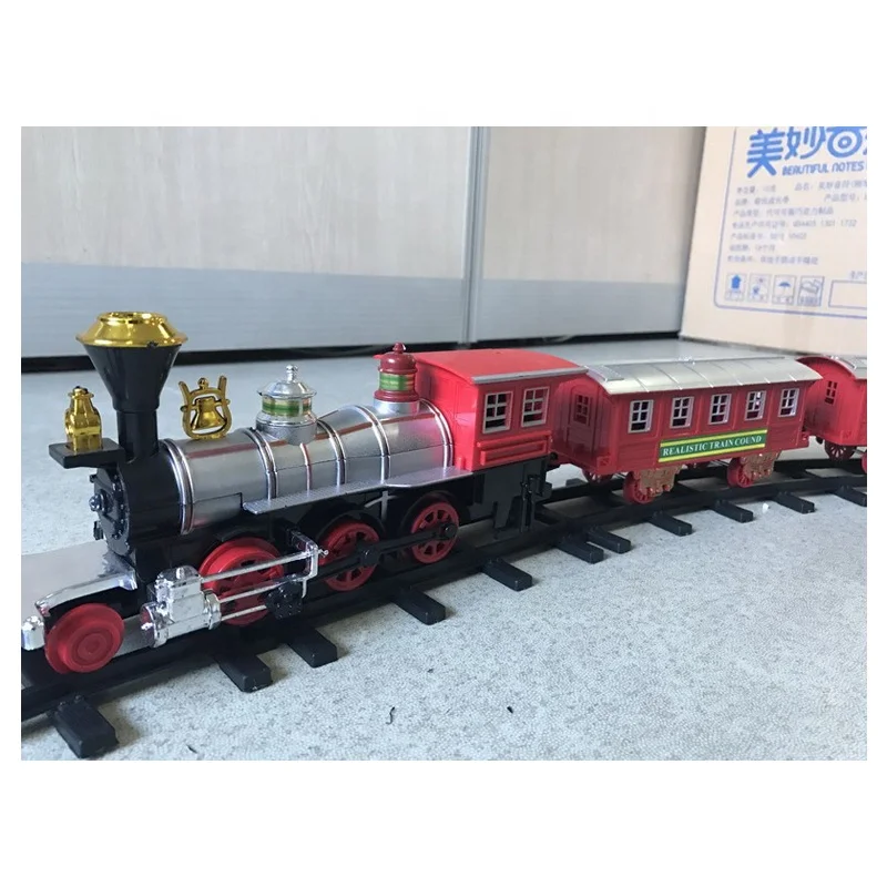 
B/O outdoor model track light kid with rail toy train railway with sound 