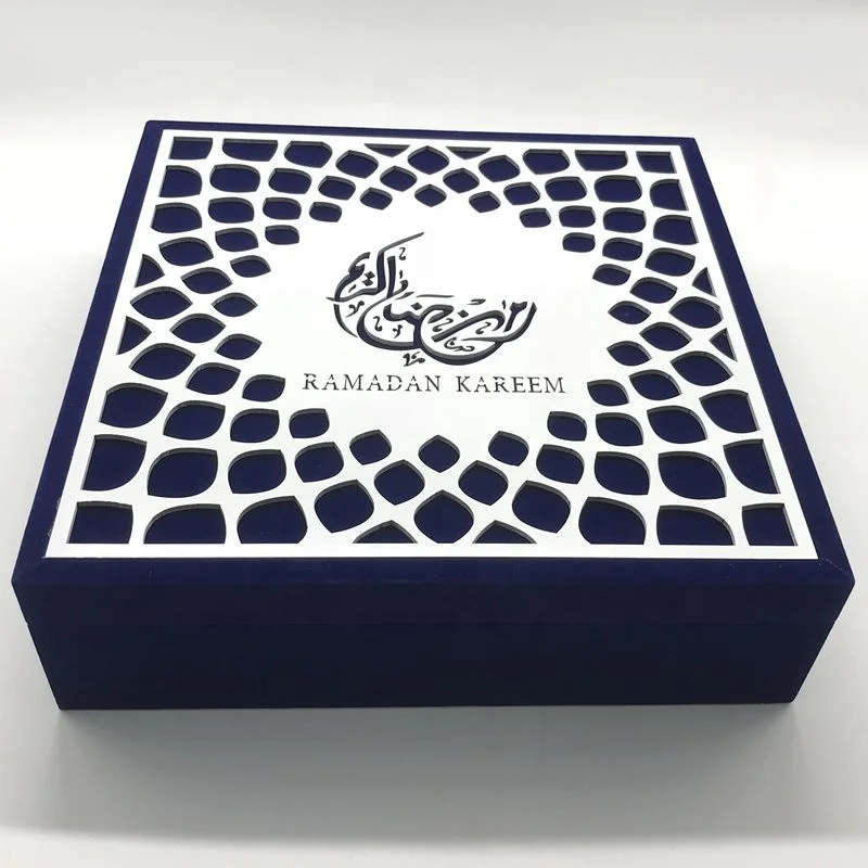 
China factory custom logo chocolate packaging luxury velvet box muslin EID date boxes velvet candy box for gift 