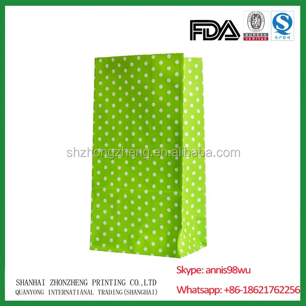 Factory price food grade flour paper bags Recyclable food packaging paper bags accept custom