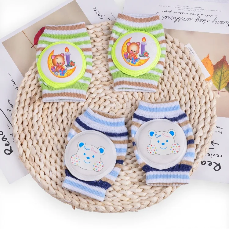 Горячая Распродажа, цена со скидкой, удобные мягкие тканевые Детские наколенники для ползания