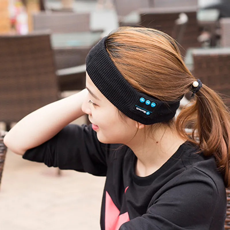 New Sport Running Yoga Music Scarf Earphone Wireless Blue toth Headphone Smart Headset Speaker Mic Stereo Hifi Music Headband
