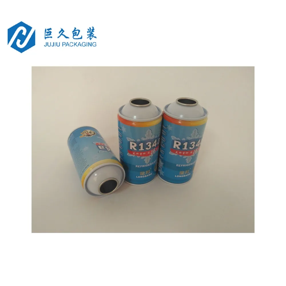Empty Aerosol Cans Tinplate Cans For r134a Refrigerant Gas Metal Packing Materials