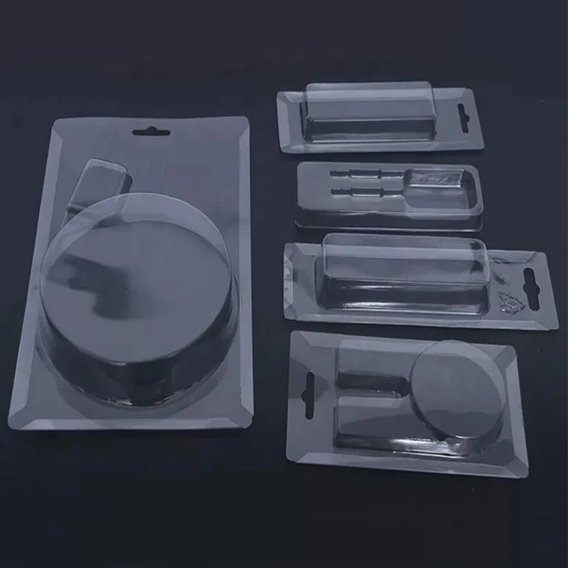 
Custom clear plastic blister box cosmetic packaging with paper card 