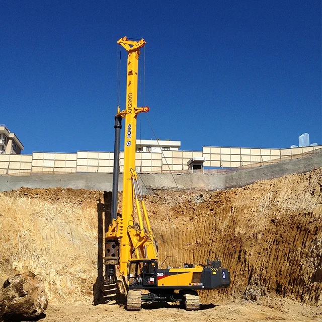 High quality XR220DII 52m deep mobile rotary drilling rig with CIF price hot sale