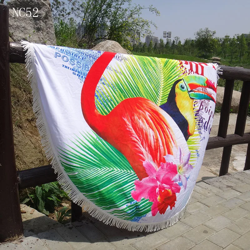 Top Quality 10 Cent Customized Design Items Microfiber Round Beach Towel