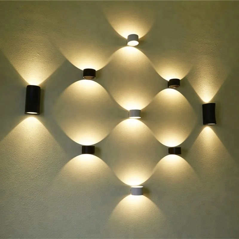 Modern Double Single Head Black Cob Outdoor 3w 5w 6w 10w Led Wall Light