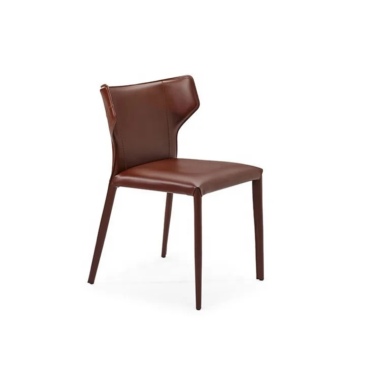 Modern Designer Simple Saddle Synthetic Leather Dining Chair for Home Furniture