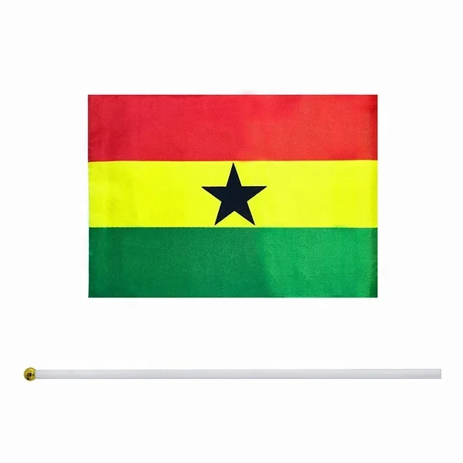 Factory Wholesale Free Sample Promotional Ghana Hand Flag