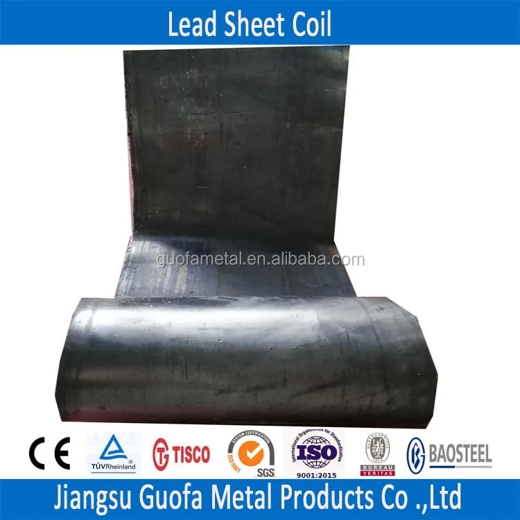 Толстая свинцово-кислотная пластина высокой чистоты для рентгеновских помещений, 1 мм, 2 мм, 99.994%