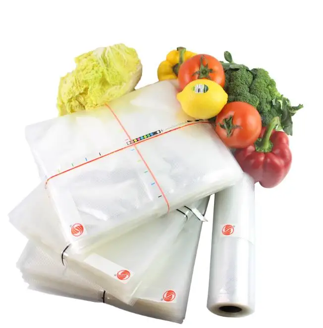 
Plastic food saver grade sealing nylon polythene embossed type vacuum sealer storage bags 