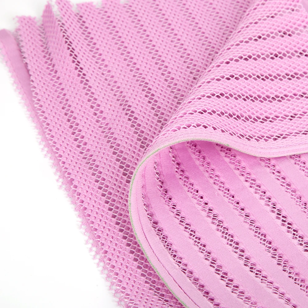 HH-040  women wedding fabric 100 3d spacer polyester mesh wholesale clothing fabric dress