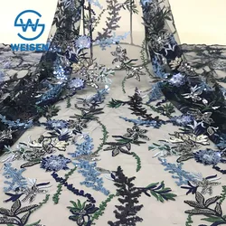 Embroidery Flower Net Embroidered Dance Wear Wholesale 2019 Sequin Lace Fabric