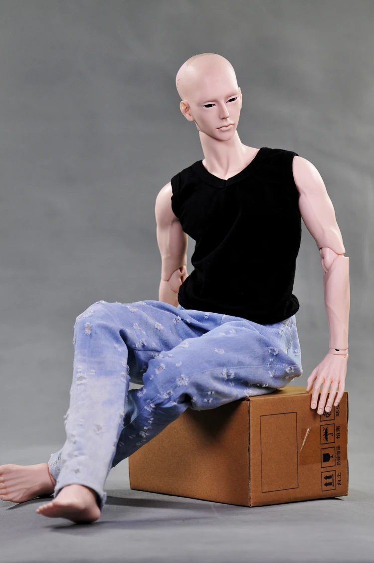 BJD doll accessories doll clothes 72 75cm uncle SD 60cm1 3 hole jeans t shirt vest