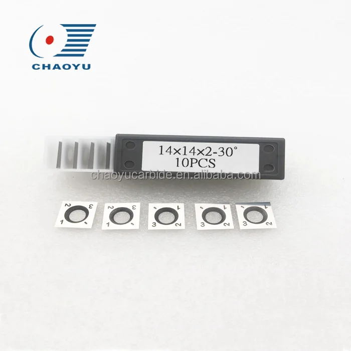 15*15*2.5mm 4xR0.5 Tungsten carbide wood planer blade for spiral cutter/Carbide planer blade for woodworking